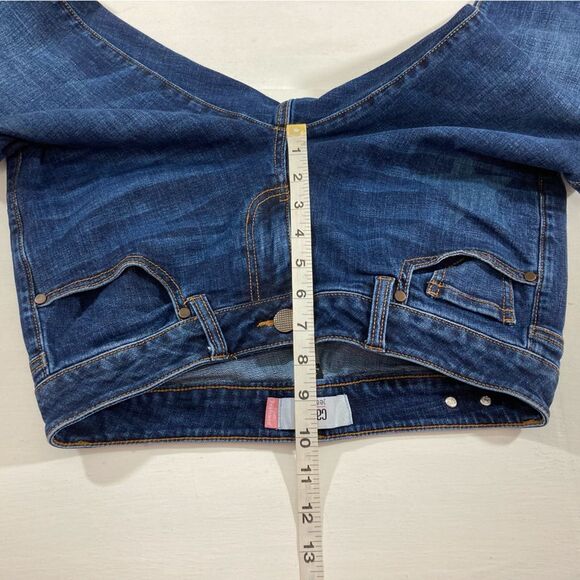 CAbi Jeans Women’s 2 Blue Denim #3937 Slim Boyfriend Low Rise Two Tone Star - Picture 11 of 13